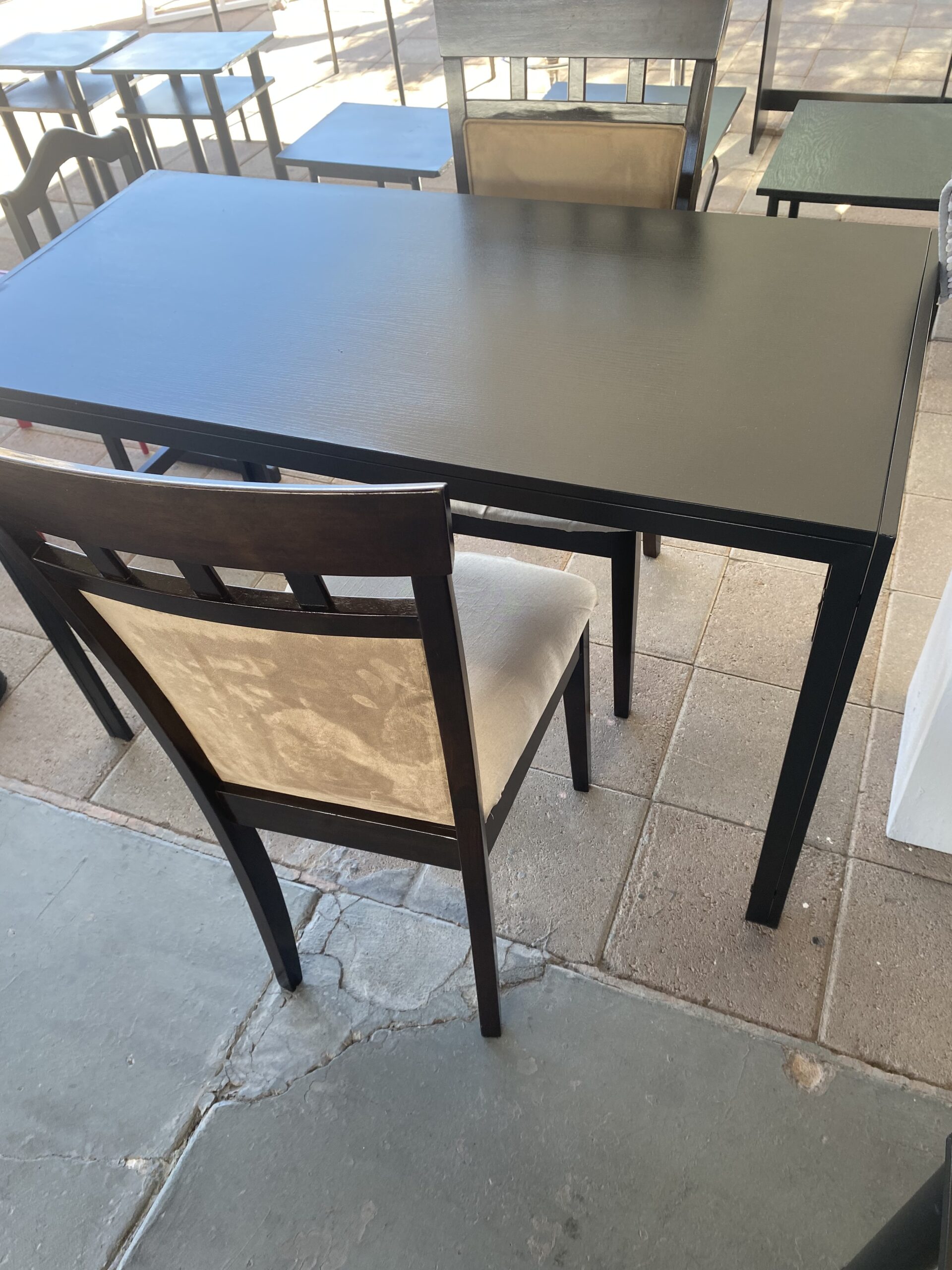 IMG_6424 Dining table with 2 chaird - Image 1