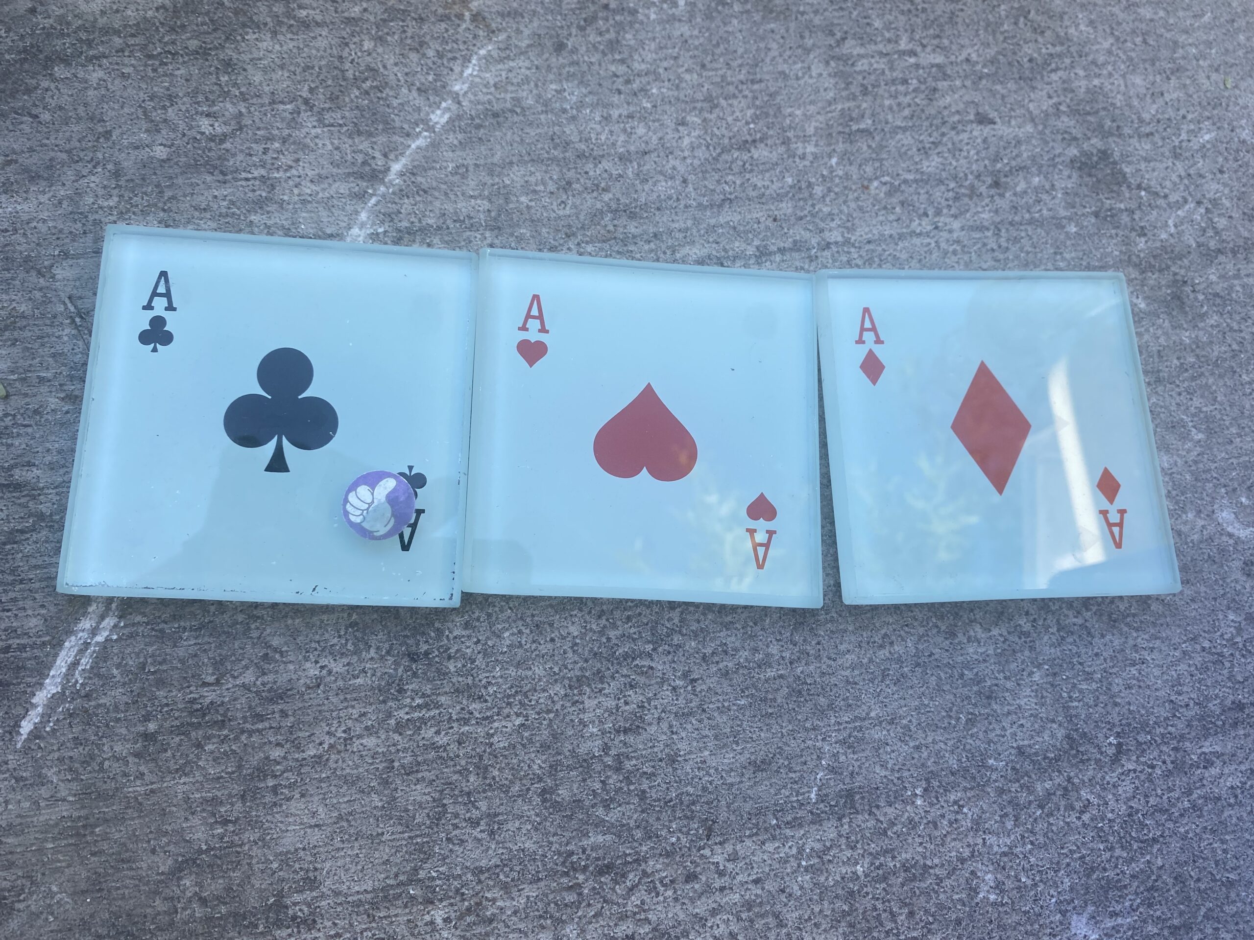 IMG_6644 Ace of Hearts Clubs Diamonds Glass - Image 1